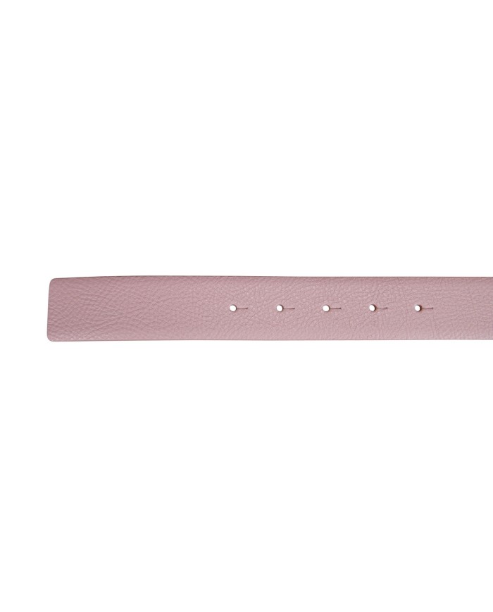 CINTURA IN CUOIO LISCIO DOUBLE FACE CON FIBBIA LOGO
