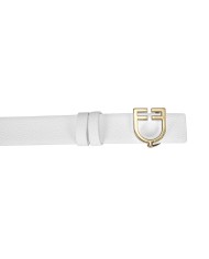 CINTURA IN CUOIO LISCIO DOUBLE FACE CON FIBBIA LOGO