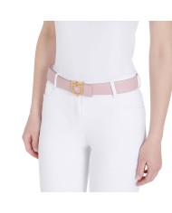 CINTURA IN CUOIO LISCIO DOUBLE FACE CON FIBBIA LOGO