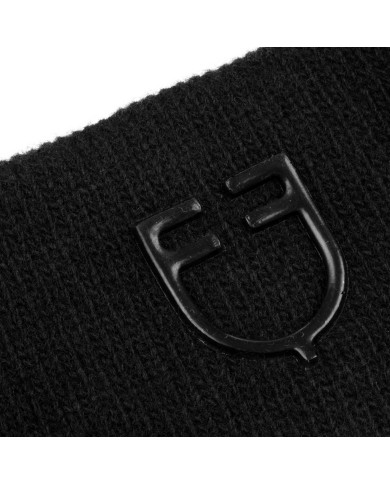 Paraorecchie unisex lana a costine con logo Paraorecchie unisex lana a costine con logo