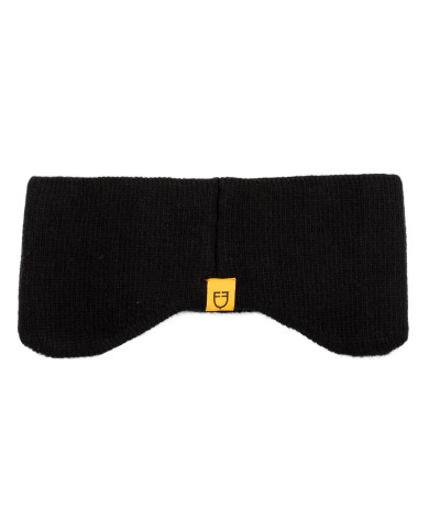 Paraorecchie unisex lana a costine con logo Paraorecchie unisex lana a costine con logo