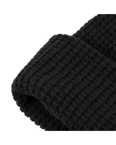 Cuffia unisex lana a costine con logo Cuffia unisex lana a costine con logo