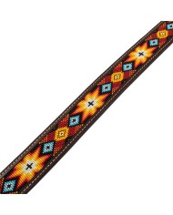 UNISEX WESTERN BEADED BELT AND BRASS BUCKLE