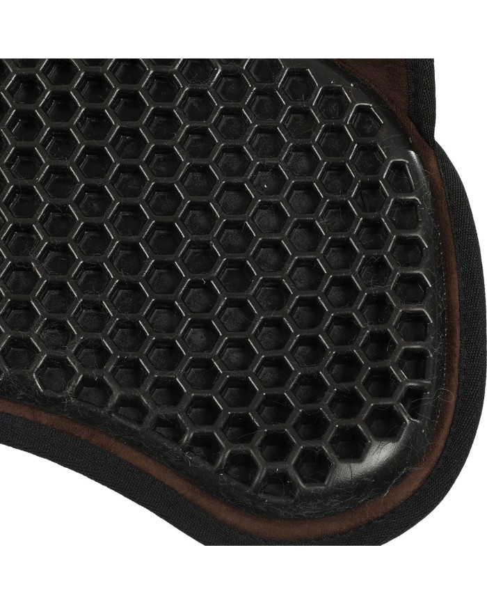 WITHERS FREE HEXAGONAL SOFT GEL PAD W/MICROPILE & BACK SHEEPSKIN EDGE