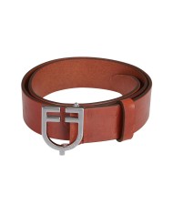 CINTURA IN CUOIO LOGATA CON FIBBIA LOGO