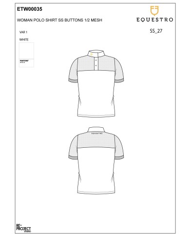 WOMAN POLO SHIRT SS BUTTONS 1/2 MESH