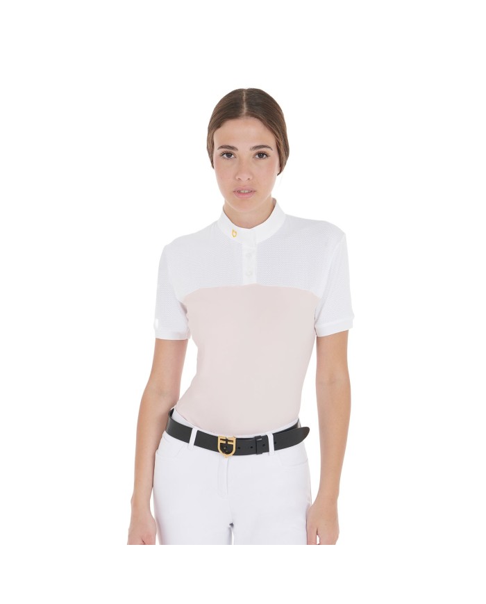 WOMAN POLO SHIRT SS BUTTONS 1/2 MESH