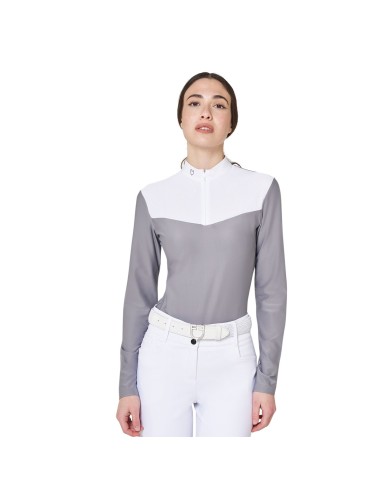 WOMAN COMPETITION LS ZIP SHIRT 1/2 MESH