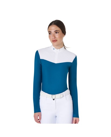 WOMAN COMPETITION LS ZIP SHIRT 1/2 MESH
