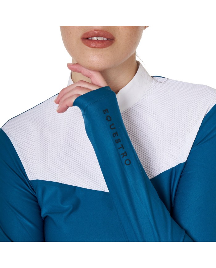 WOMAN COMPETITION LS ZIP SHIRT 1/2 MESH