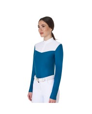 WOMAN COMPETITION LS ZIP SHIRT 1/2 MESH
