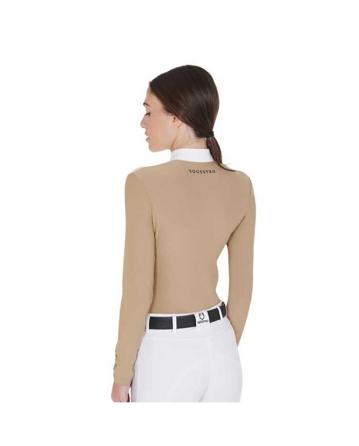 WOMAN COMPETITION LS ZIP SHIRT 1/2 MESH