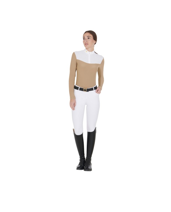 WOMAN COMPETITION LS ZIP SHIRT 1/2 MESH