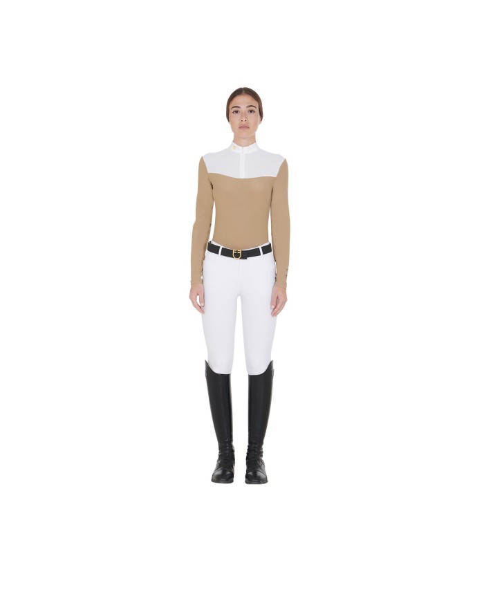 WOMAN COMPETITION LS ZIP SHIRT 1/2 MESH