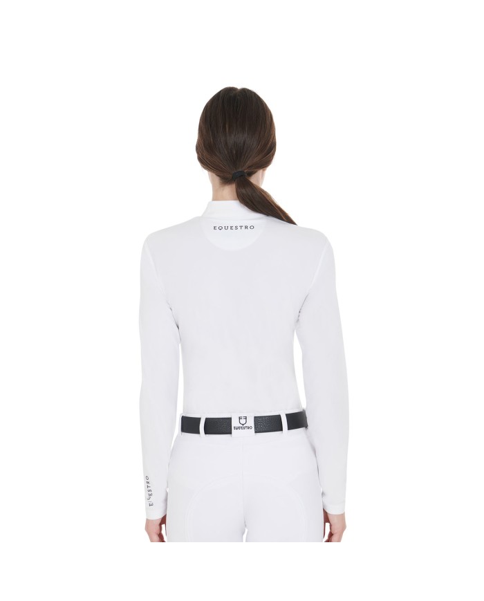 WOMAN COMPETITION LS ZIP SHIRT 1/2 MESH