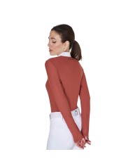 WOMAN COMPETITION LS ZIP SHIRT 1/2 MESH
