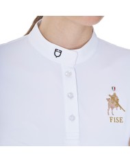 WOMEN S COMPETITION POLO SS FLAG BUTTONS EQUESTROxFISE