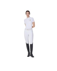 WOMEN S COMPETITION POLO SS FLAG BUTTONS EQUESTROxFISE