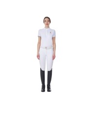 WOMEN S COMPETITION POLO SS FLAG BUTTONS EQUESTROxFISE