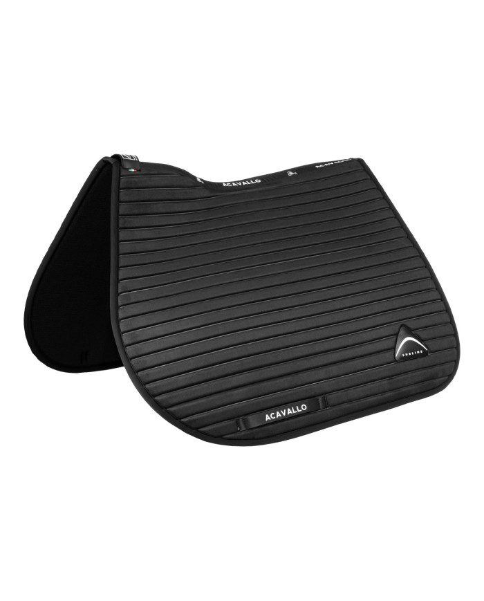 STRIPE SUEDE JUMPING SADDLE PAD