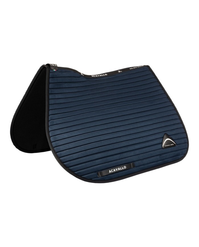 STRIPE SUEDE JUMPING SADDLE PAD