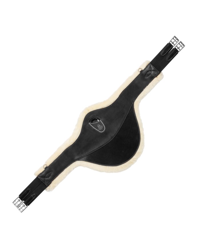 LEATHER STUDGUARD GIRTH W/REMOVABLE ECOWOOL LINING