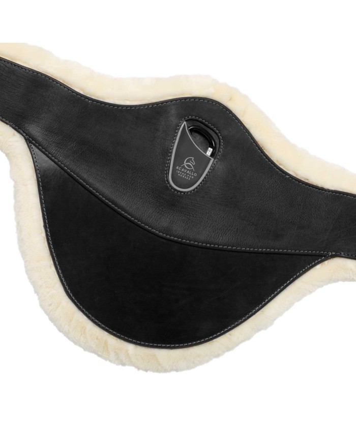 LEATHER STUDGUARD GIRTH W/REMOVABLE ECOWOOL LINING