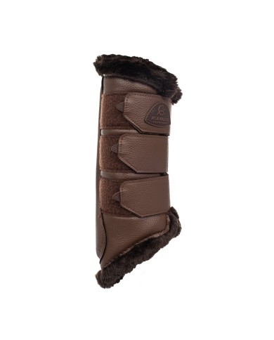 ACAVALLO HIND BRUSHING HORSE BOOTS W/SYNTHETIC FUR W/TRIPLE