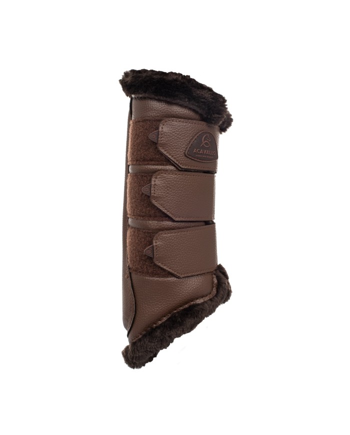 ACAVALLO HIND BRUSHING HORSE BOOTS W/SYNTHETIC FUR W/TRIPLE