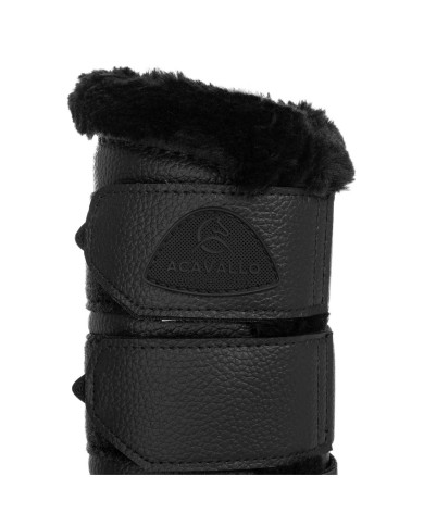 ACAVALLO HIND BRUSHING HORSE BOOTS W/SYNTHETIC FUR W/TRIPLE