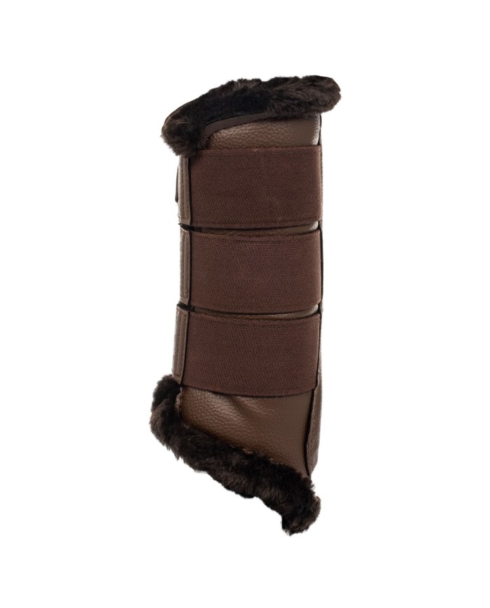 ACAVALLO HIND BRUSHING HORSE BOOTS W/SYNTHETIC FUR W/TRIPLE