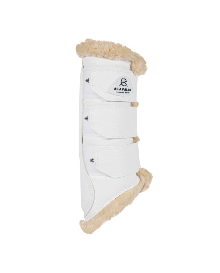 ACAVALLO HIND BRUSHING HORSE BOOTS W/SYNTHETIC FUR W/TRIPLE