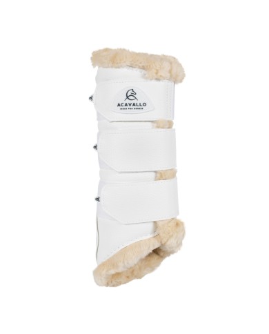 ACAVALLO HIND BRUSHING HORSE BOOTS W/SYNTHETIC FUR W/TRIPLE