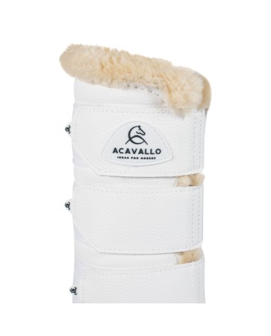 ACAVALLO HIND BRUSHING HORSE BOOTS W/SYNTHETIC FUR W/TRIPLE