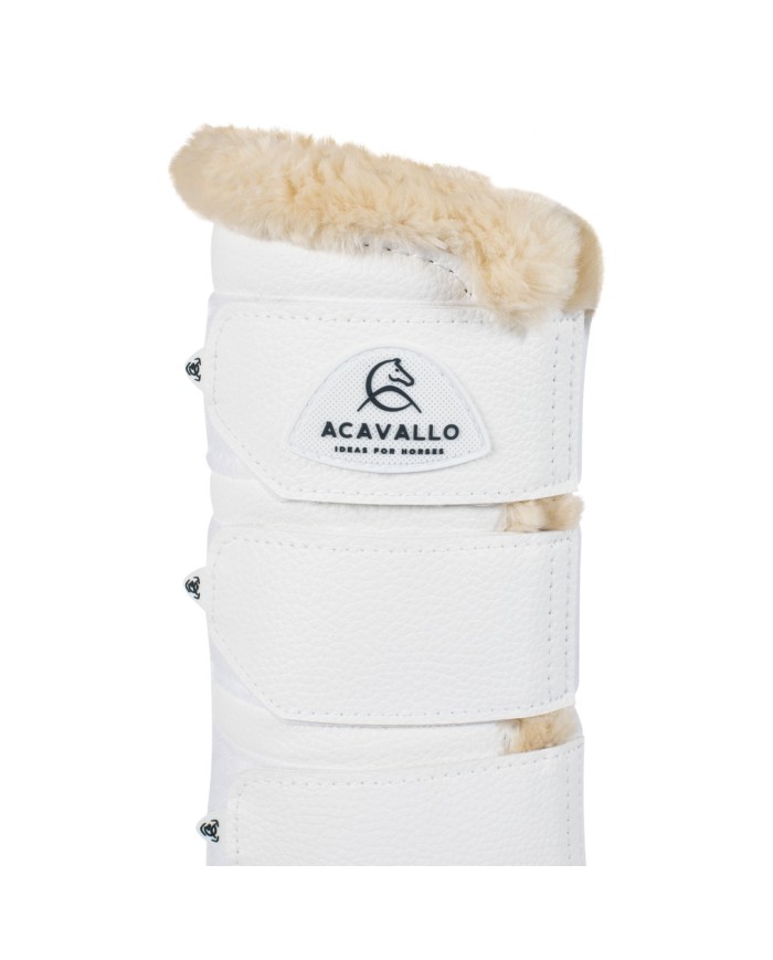 ACAVALLO HIND BRUSHING HORSE BOOTS W/SYNTHETIC FUR W/TRIPLE