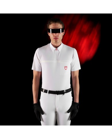 MEN S COMPETITION RIDERTECHNOLOGY POLO SHIRT SS WITH ZIP