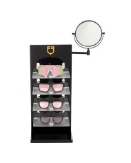 ACRYLIC SUNGLASSES STAND LASER CUTTING LOGO + MIRROR