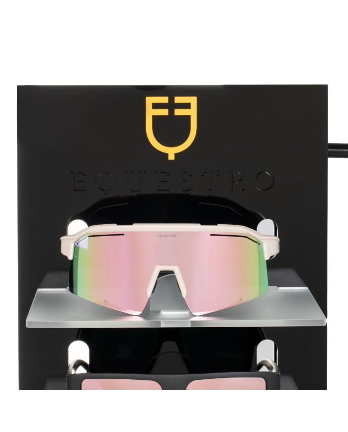 ACRYLIC SUNGLASSES STAND LASER CUTTING LOGO + MIRROR