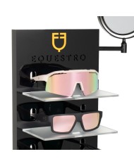 ACRYLIC SUNGLASSES STAND LASER CUTTING LOGO + MIRROR