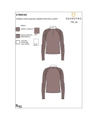 WOMEN S TULLE STRETCH COMPETITION POLO SHIRT LS ZIP