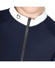 WOMEN S TULLE STRETCH COMPETITION POLO SHIRT LS ZIP