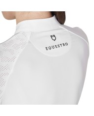 WOMEN S TULLE STRETCH COMPETITION POLO SHIRT LS ZIP