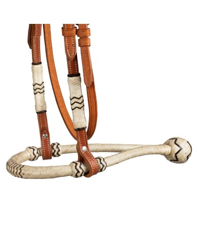 BOSAL BRIDLE WITH HORSEHAIR MECATE REINS