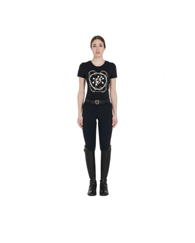 T-shirt donna slim fit disegno imboccature T-shirt donna slim fit disegno imboccature