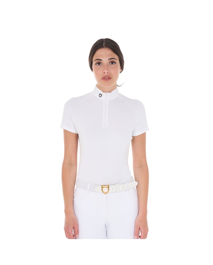 POLO DONNA ZIP MANICA CORTA MESH MODELLO TALINE