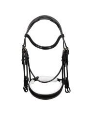 GIOCONDA ROLLED LEATHER DOUBLE REINS BRIDLE