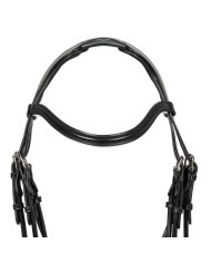 GIOCONDA ROLLED LEATHER DOUBLE REINS BRIDLE