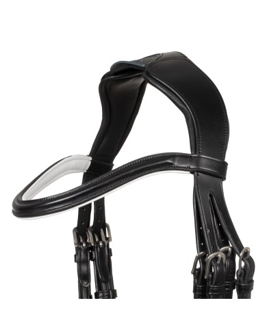 GIOCONDA ROLLED LEATHER DOUBLE REINS BRIDLE