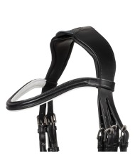 GIOCONDA ROLLED LEATHER DOUBLE REINS BRIDLE