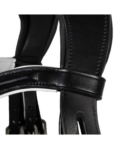 GIOCONDA ROLLED LEATHER DOUBLE REINS BRIDLE